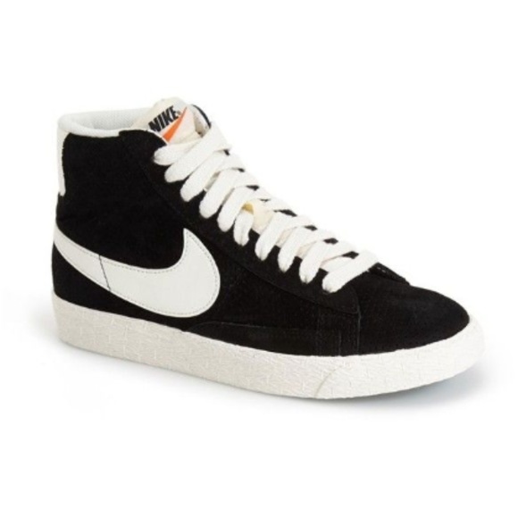 nike black white high tops